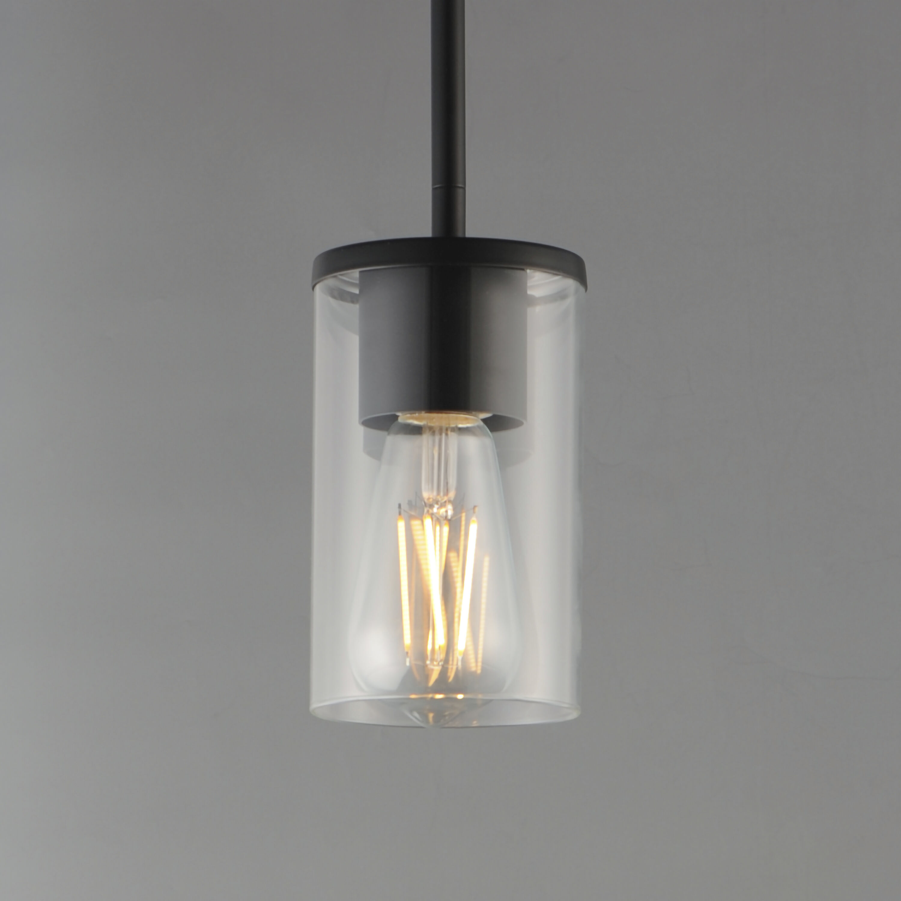 Lateral 1 Light 4.75 inch Black Single Pendant Ceiling Light in Clear