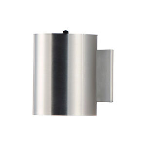 Outpost 1 Light 8 inch Brushed Aluminum Outdoor Wall Mount in With Photocell