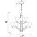 Aurora 9 Light 31.5 inch Satin Nickel Multi-Tier Chandelier Ceiling Light