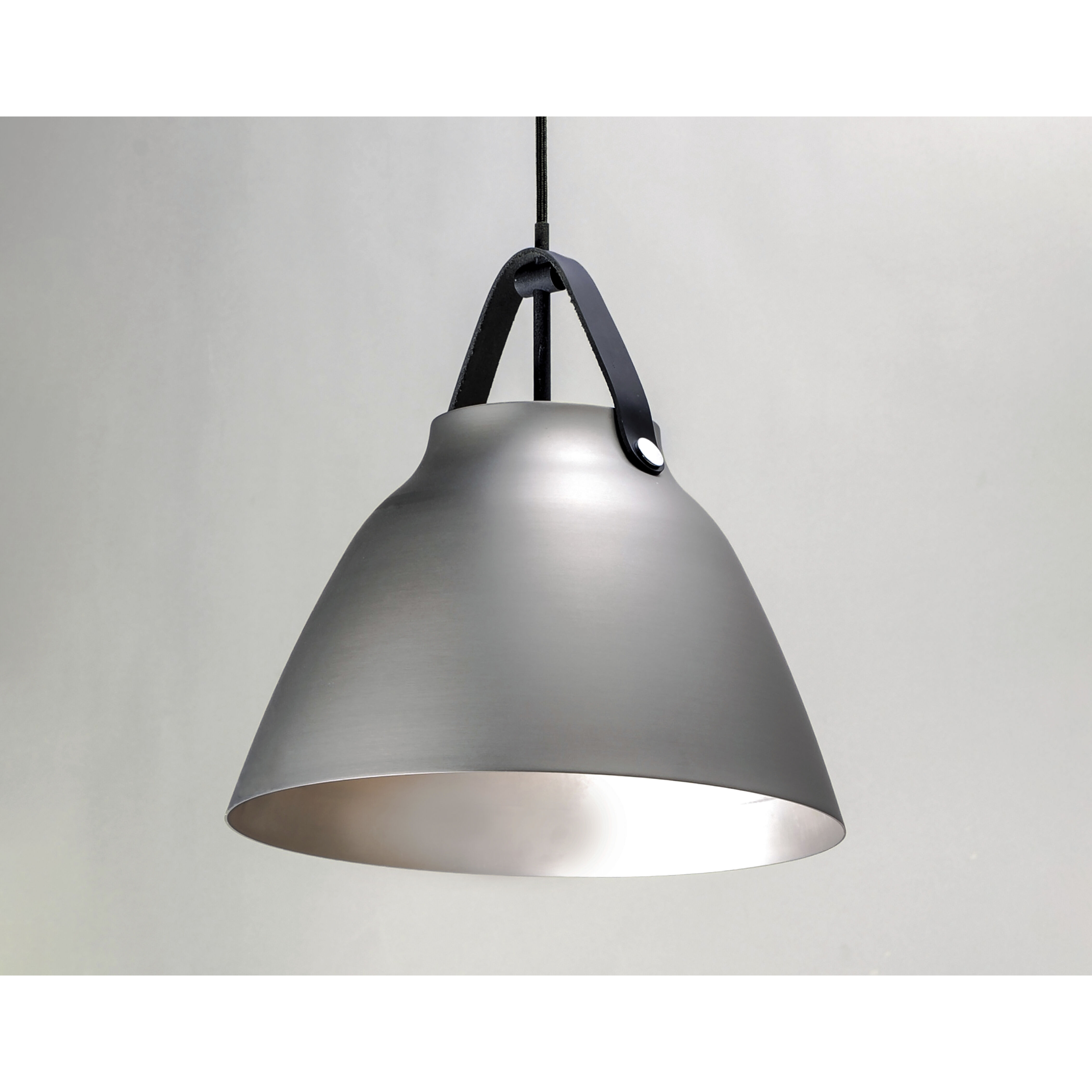 Nordic 1 Light 19 inch Black/Brushed Platinum Single Pendant Ceiling Light in Black and Brushed Platinum