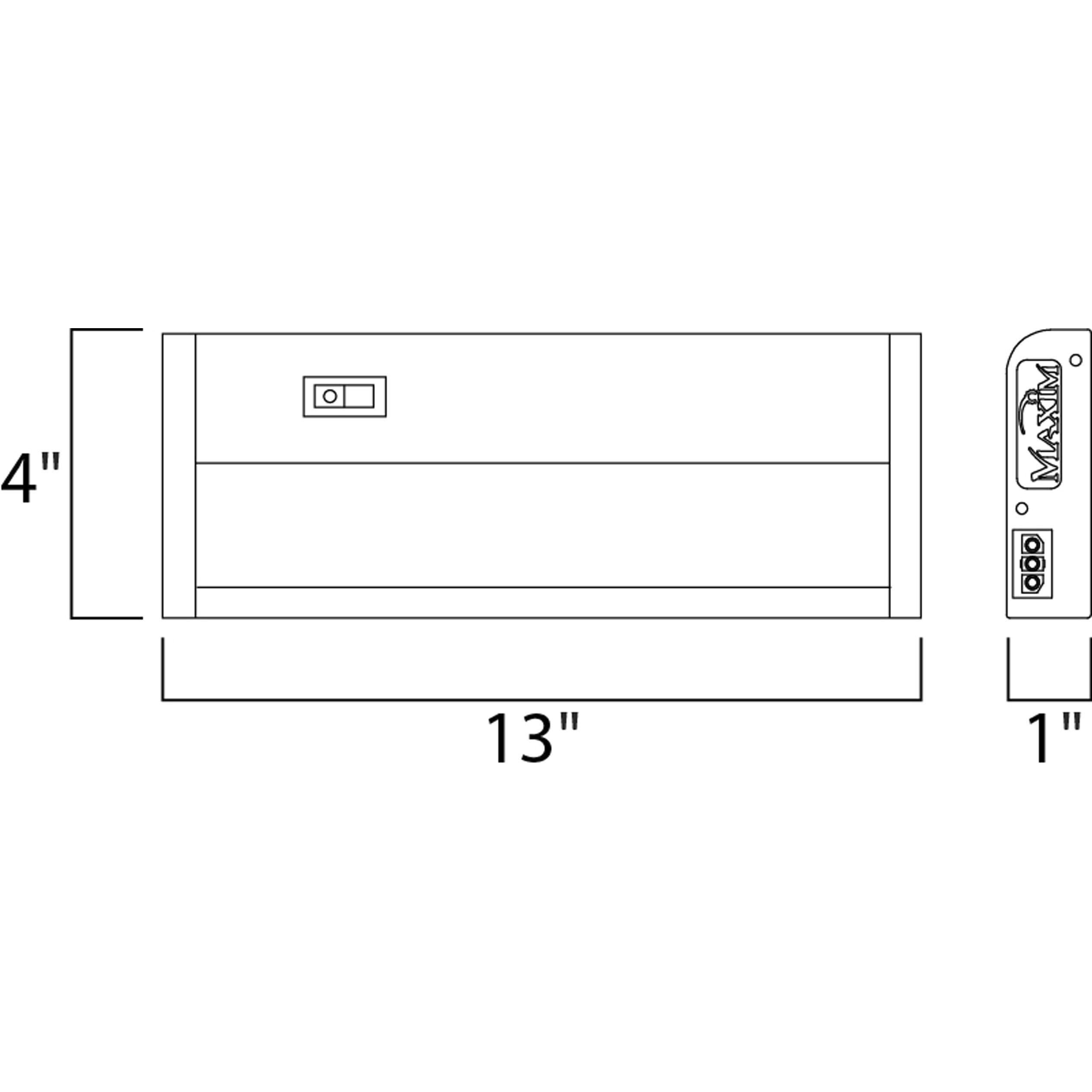 CounterMax MX-L120-DL 120 LED 13 inch Metallic Bronze Under Cabinet Lighting