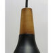 Nordic 1 Light 7 inch Walnut and Black Single Pendant Ceiling Light
