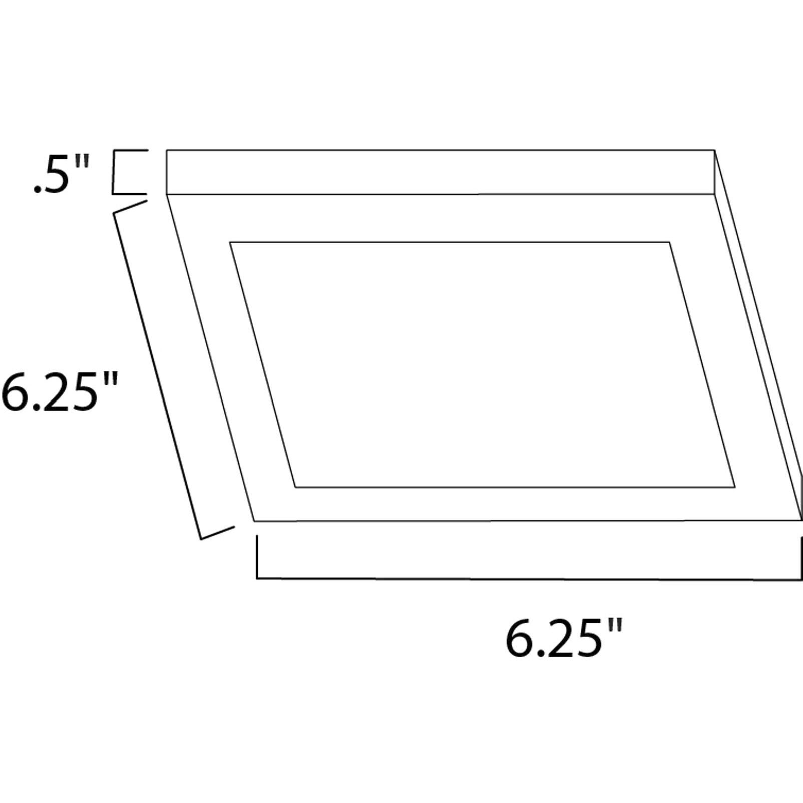 Wafer LED 6.25 inch Black Flush Mount Ceiling Light