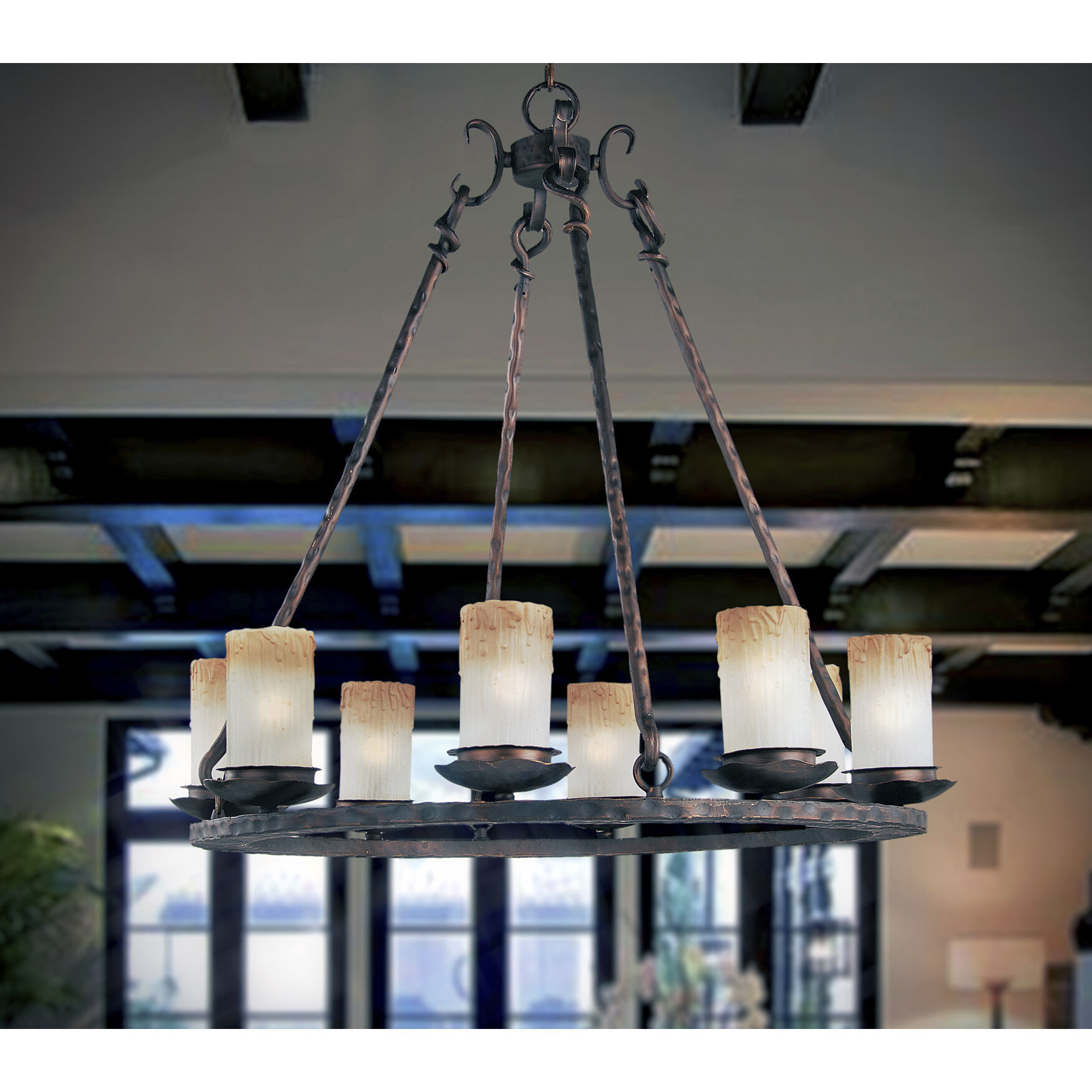 Notre Dame 8 Light 29.5 inch Oil Rubbed Bronze Single Tier Chandelier Ceiling Light