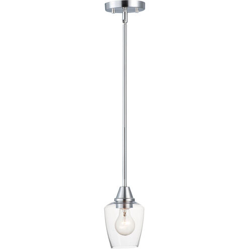 Goblet LED 5 inch Satin Nickel Mini Pendant Ceiling Light in Black and Satin Nickel