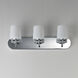 Durham 3 Light 24 inch Polished Chrome Bath Vanity Wall Light