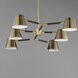 Carlo LED 24 inch Dark Bronze, Leather, Heritage Brass Chandelier Ceiling Light