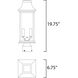 Vicksburg 2 Light 19.75 inch Black Outdoor Pole/Post Mount