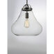 Stella 1 Light 13.75 inch Satin Nickel Single Pendant Ceiling Light in Clear