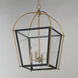 McCadden 4 Light 18.5 inch Black and Natural Aged Brass Entry Foyer Pendant Ceiling Light