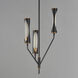 Regent LED 14 inch Black and Antique Brass Multi-Light Pendant Ceiling Light