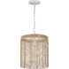 Vannerie 1 Light 12 inch Ecru Single Pendant Ceiling Light