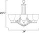 Axis 5 Light 24 inch Oil Rubbed Bronze Single Tier Chandelier Ceiling Light