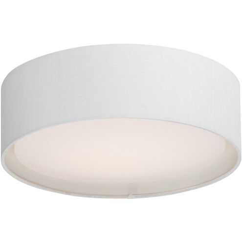 Prime LED 16 inch Flush Mount Ceiling Light in White Linen