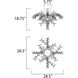 Cluster LED 28.5 inch Polished Nickel Semi-Flush Mount Ceiling Light