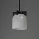 Scoop 1 Light 8 inch Black Single Pendant Ceiling Light in Marble