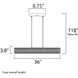Meteor LED 36 inch Polished Chrome Linear Pendant Ceiling Light