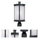 Terrace 1 Light 19.25 inch Bronze Outdoor Pole/Post Mount in Frosted Seedy