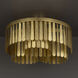 Regalia 3 Light 20 inch Gold Leaf Flush Mount Ceiling Light