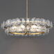 Loren 8 Light 42 inch Weathered Brass Multi-Tier Chandelier Ceiling Light in Textured Clear