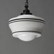 Eureka 1 Light 15.75 inch Black Single Pendant Ceiling Light