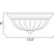 Essentials - 583x 2 Light 13.5 inch White Flush Mount Ceiling Light