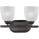 Axis 2 Light 13 inch Oil Rubbed Bronze Bath Vanity Wall Light