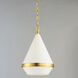 Giza 1 Light 11.25 inch Satin Brass Single Pendant Ceiling Light