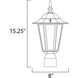 Builder Cast 1 Light 15.25 inch Black Outdoor Pole/Post Mount