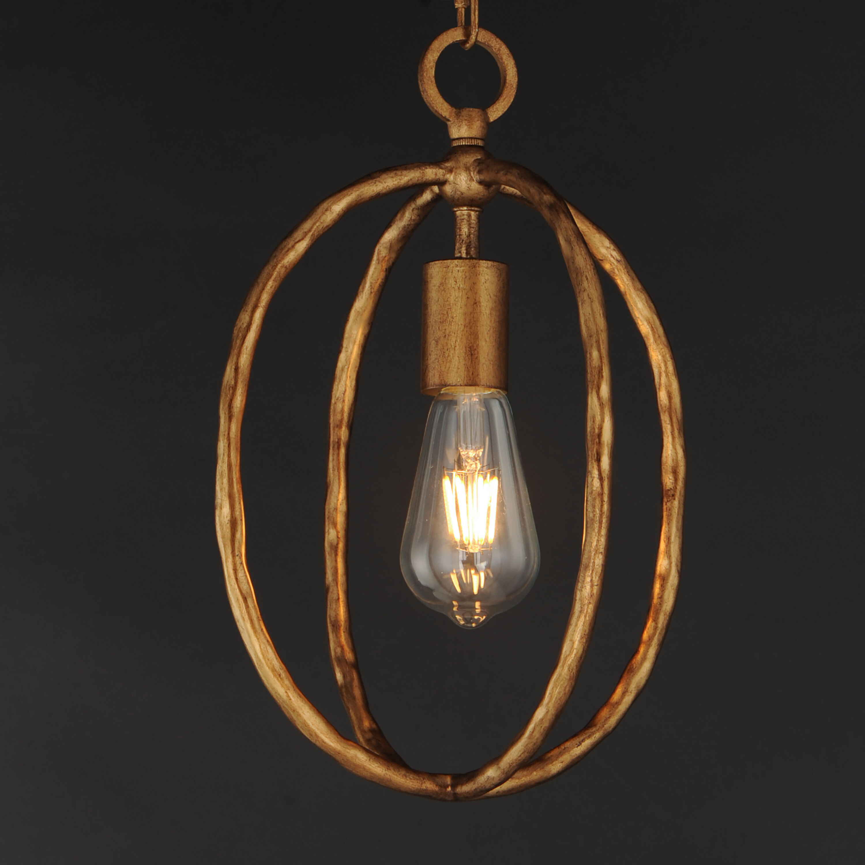 Martel 1 Light 10 inch Etruscan Gold Mini Pendant Ceiling Light