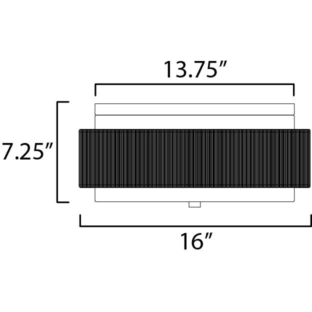 Seacliff 2 Light 16 inch Natural Aged Brass Flush Mount Ceiling Light