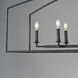 Martel Linear Pendant Ceiling Light in Blacksmith