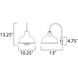 Pier M 1 Light 13.25 inch Black Outdoor Wall Mount