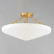 Artemis 3 Light 19.75 inch Natural Aged Brass Semi-Flush Mount Ceiling Light