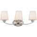 Shelter 3 Light 22 inch Satin Nickel Bath Vanity Wall Light