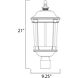 Dover LED 21 inch Bronze Outdoor Pole/Post Mount