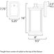 Terrace LED 16 inch Bronze Outdoor Wall Mount