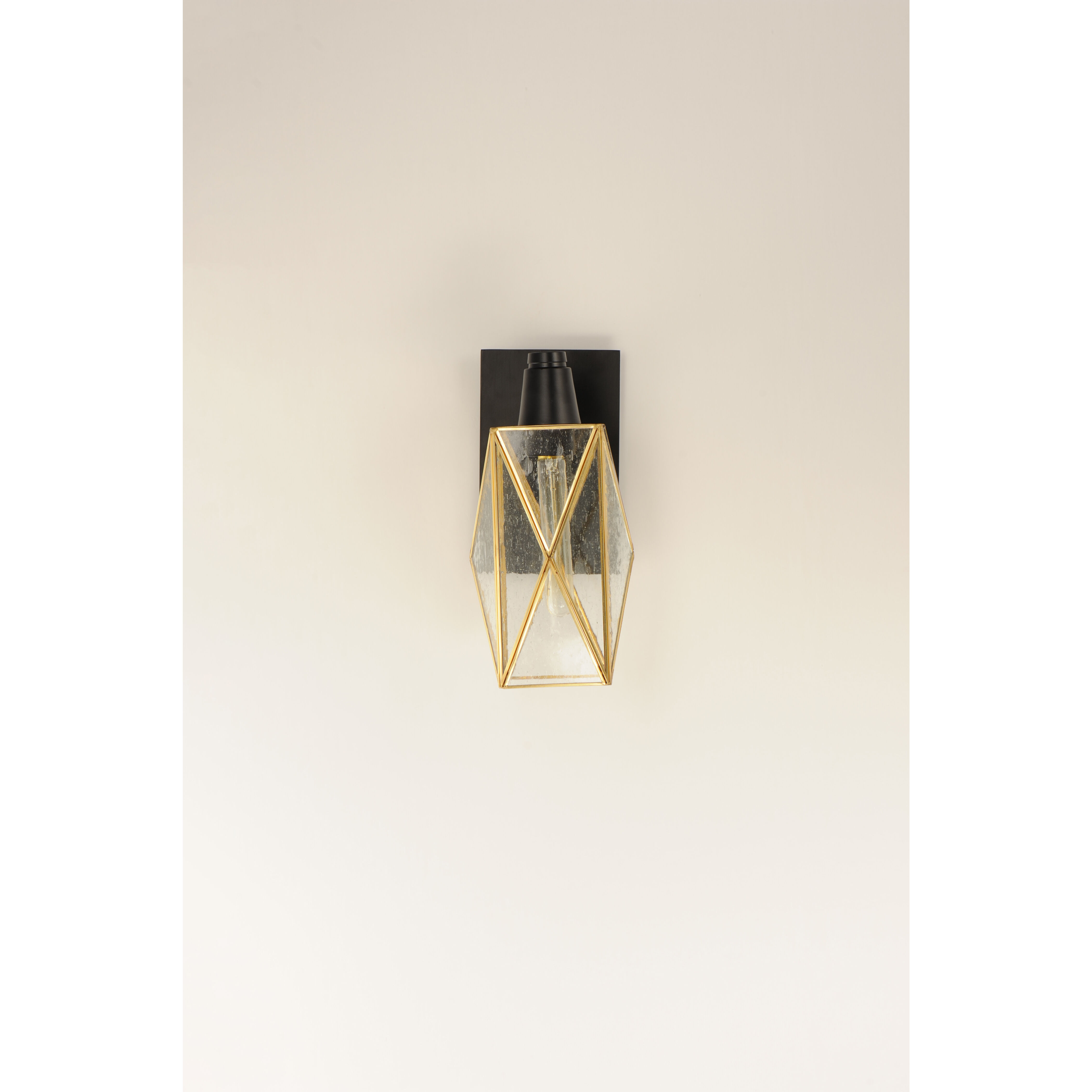 Norfolk 1 Light 13.25 inch Black/Burnished Brass Outdoor Wall Mount