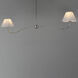 Saxon 2 Light 62 inch Polished Nickel Linear Pendant Ceiling Light