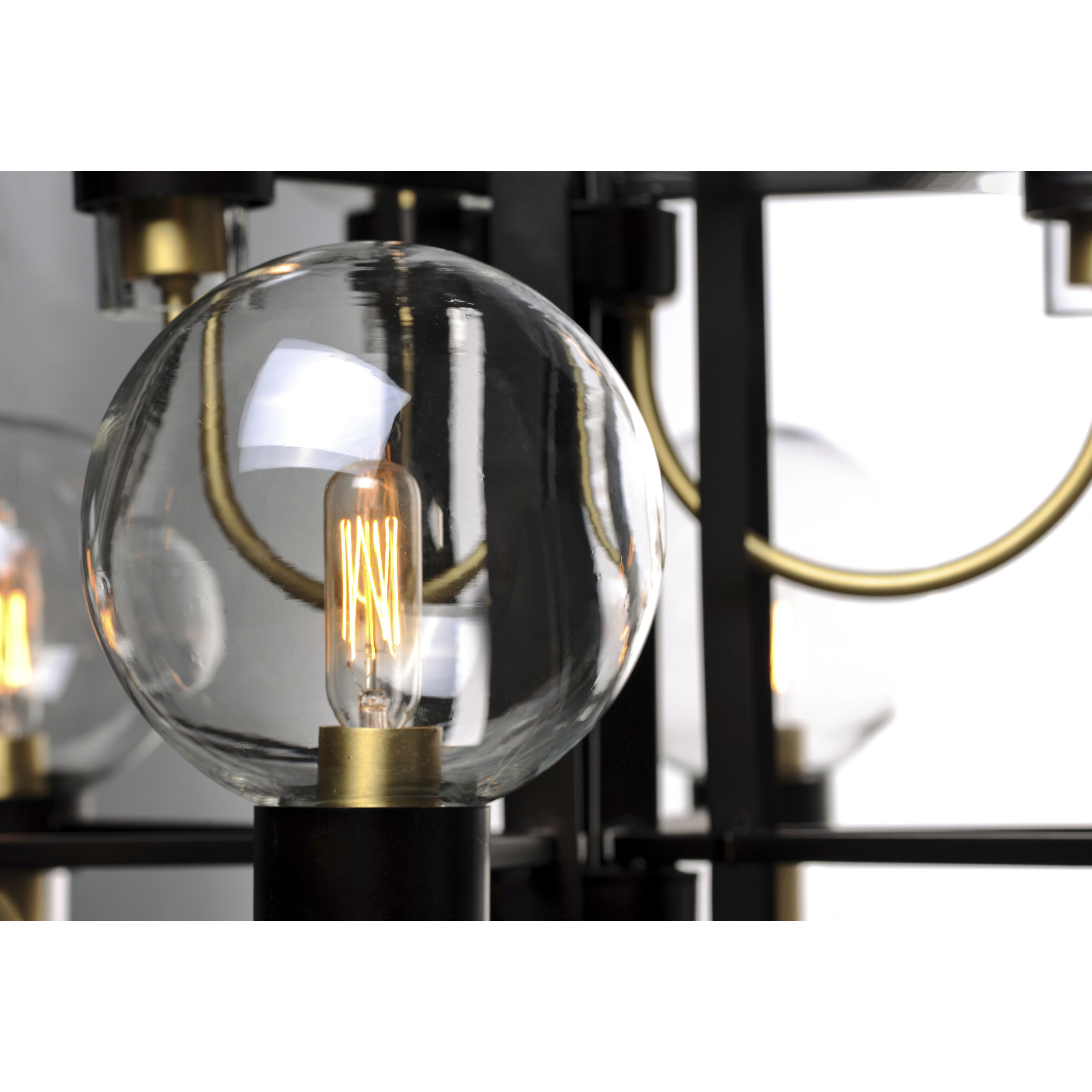 Bauhaus 9 Light 28 inch Bronze/Satin Brass Multi-Tier Chandelier Ceiling Light