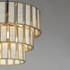 Miramar 7 Light 25.75 inch Capiz and Natural Aged Brass Chandelier Ceiling Light