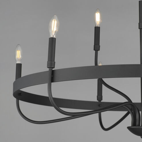Frankie 9 Light 39.75 inch Black Single-Tier Chandelier Ceiling Light