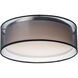 Prime LED 16 inch Flush Mount Ceiling Light in Black Organza