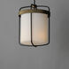 Ruffles 3 Light 13.75 inch Black and Antique Brass Suspension Pendant Ceiling Light