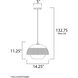 Perf 1 Light 14.25 inch Black and Satin Brass Single Pendant Ceiling Light