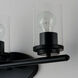 Corona 3 Light 19 inch Black Bath Vanity Wall Light in Clear
