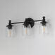 Swirl 3 Light 23 inch Black Bath Vanity Wall Light