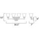 Bel Air 4 Light 30.5 inch Oil Rubbed Bronze Bath Vanity Wall Light