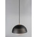 Perf 1 Light 14.25 inch Black and Satin Brass Single Pendant Ceiling Light
