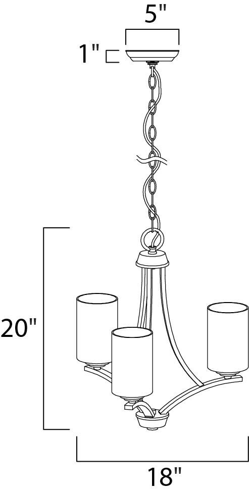 Deven 3 Light 18 inch Satin Nickel Mini Chandelier Ceiling Light